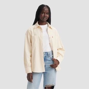 Levi's Orion - White Swan - Cream Corduroy Button Down Shirt for Women